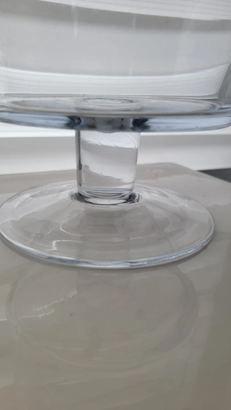 Clear Glass Pedestal Bowl - photo 2