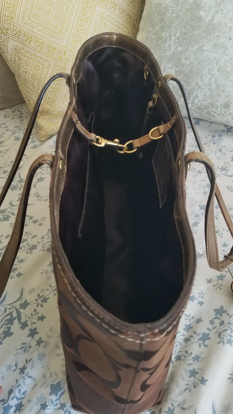Vintage Coach Monogram Tote - Brown/Copper - photo 4