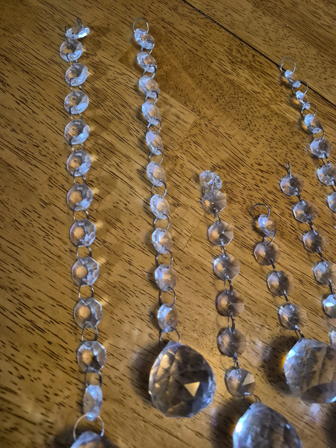 Misc. Lot of 6... 1 1/2" Crystal Glass Pendants - photo 4