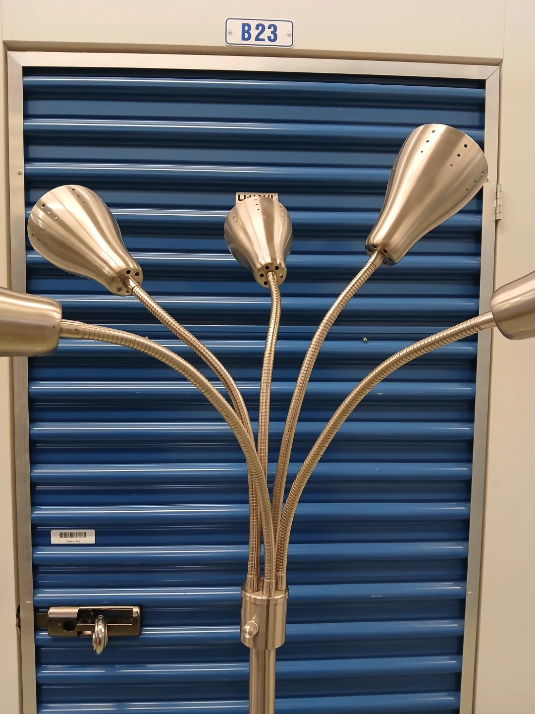 Floor Lamp brushed steel 5 adjustable lights brightness - photo 2