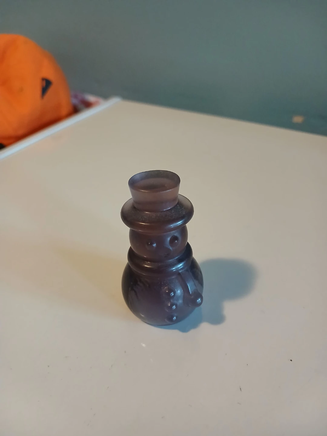 Purple Fluorite Snowman Figurine