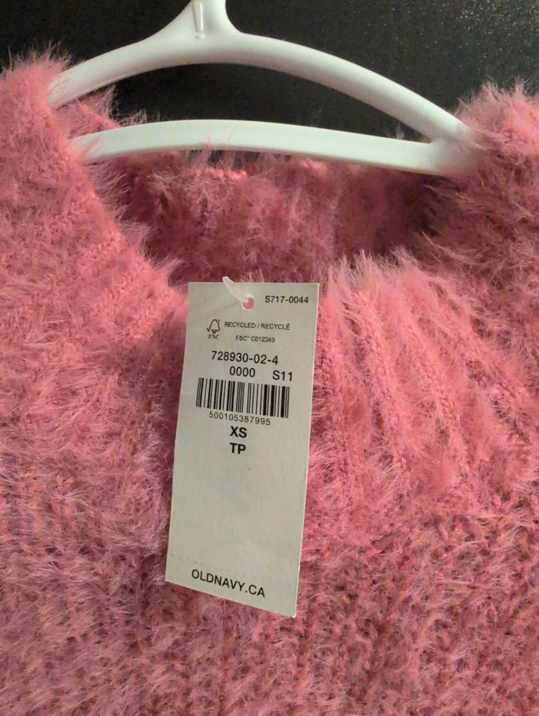 Old Navy Pink Eyelash Sweater Vest XS - photo 2