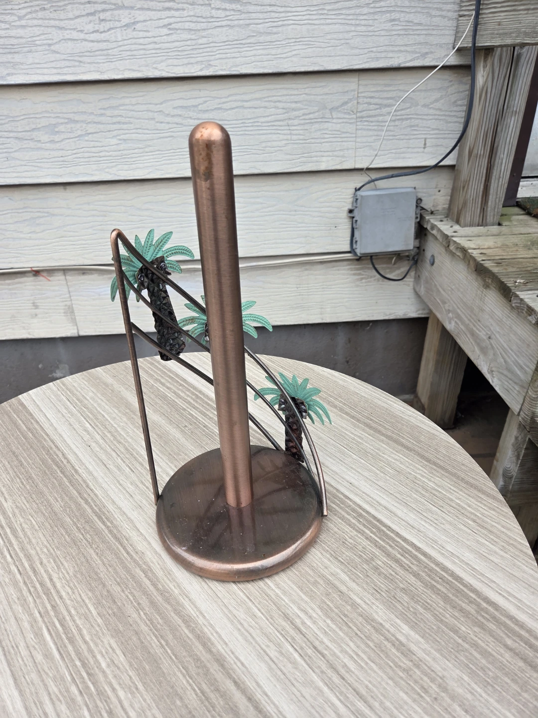 Copper Palm Tree Paper Towel Holder - photo 2