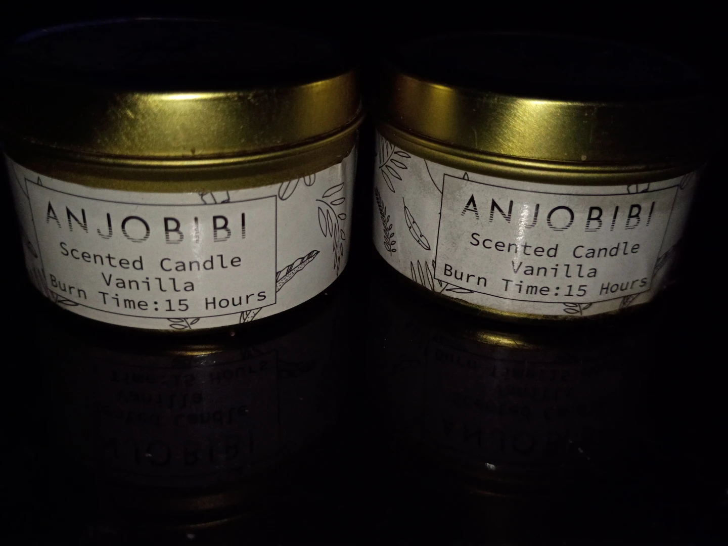 Anjobibi Vanilla Scented Candle - 2 Pack