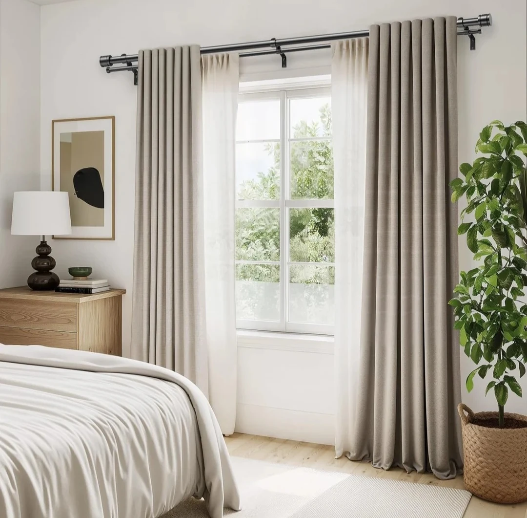 Deco Window Adjustable Double Curtain Rod