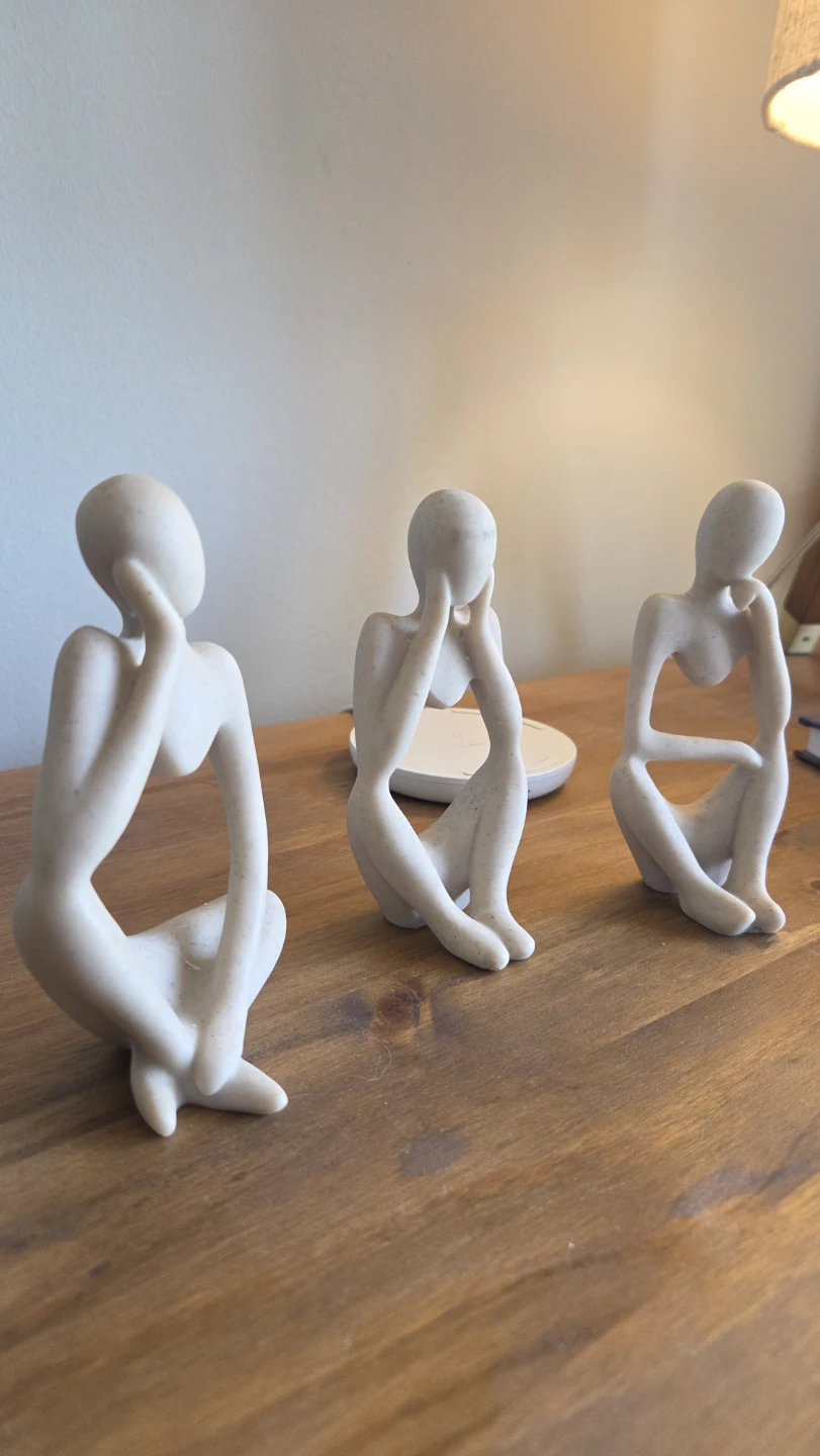 Philosophers 3 Thinker Figurines - Sandstone Sculptures *new - photo 2