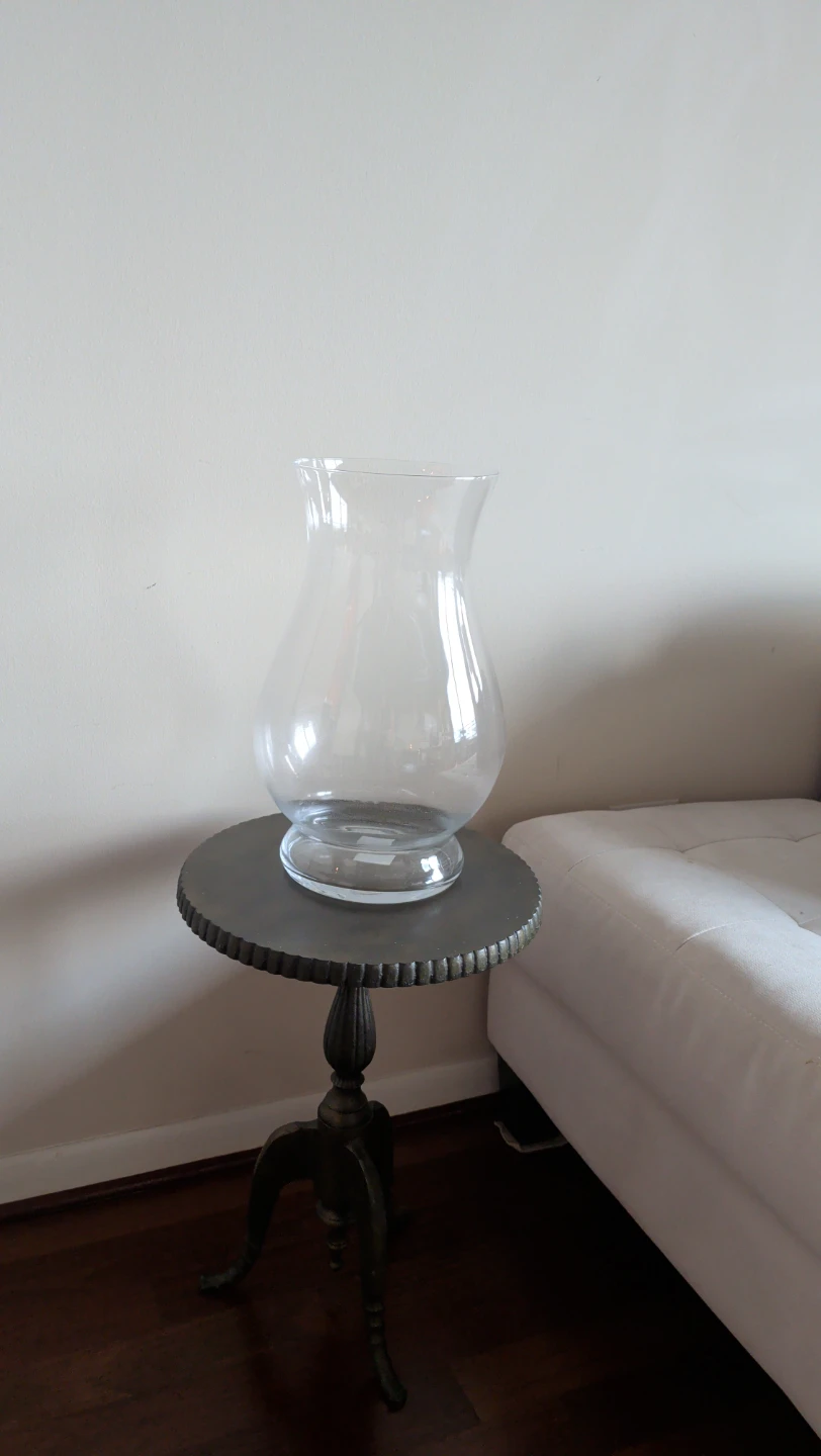 Large Glass Hurricane Candle Holder - photo 2