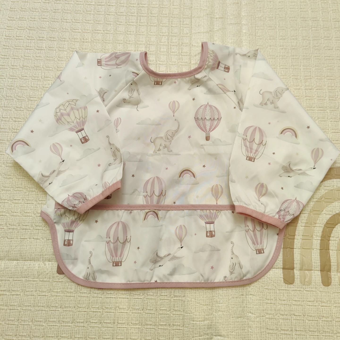 New Baby Bib with Long Sleeves - Hot Air Balloon Print - photo 2