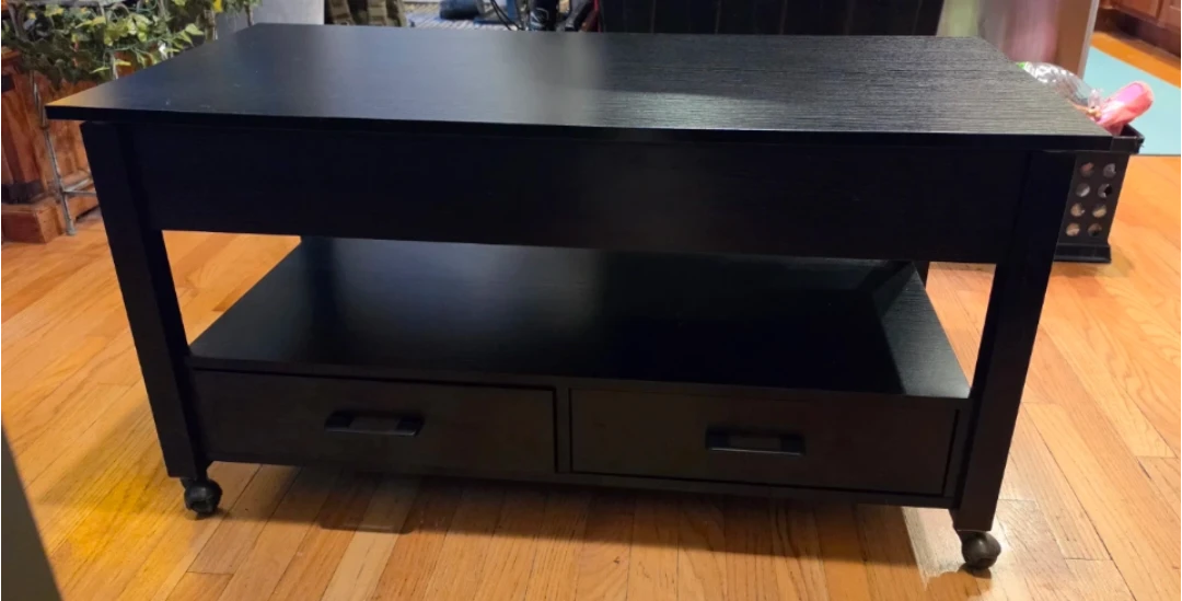 Coffee Table w/ Storage and Wheels - photo 2