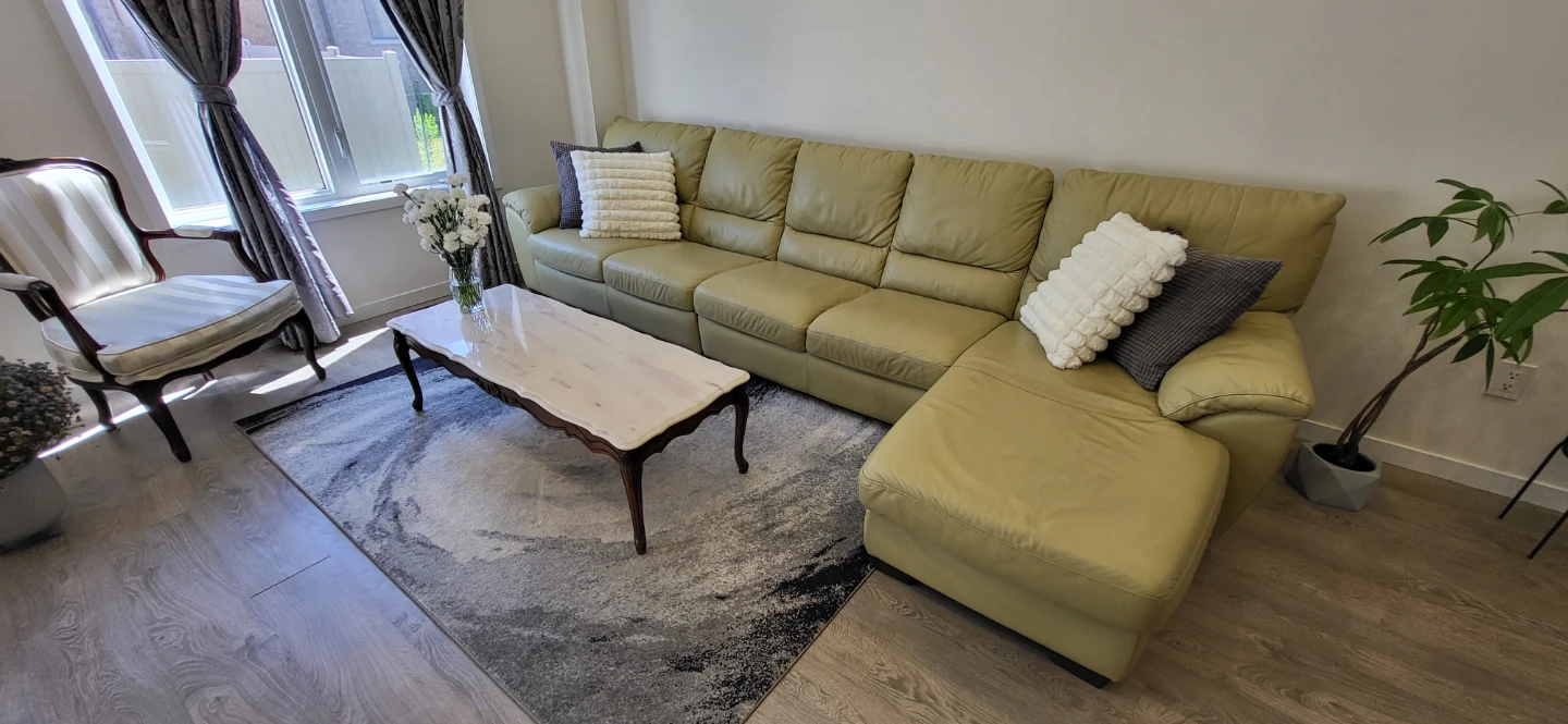 Elegant Genuine Marble Top Coffee Table – Solid Wood - photo 2