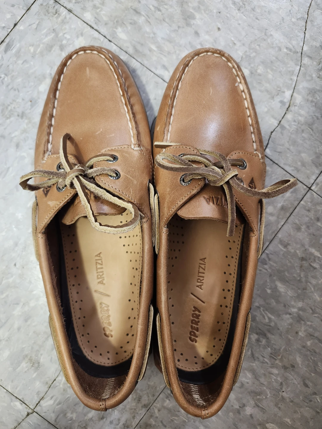 Sperry x Aritzia Brown Leather Boat Shoes