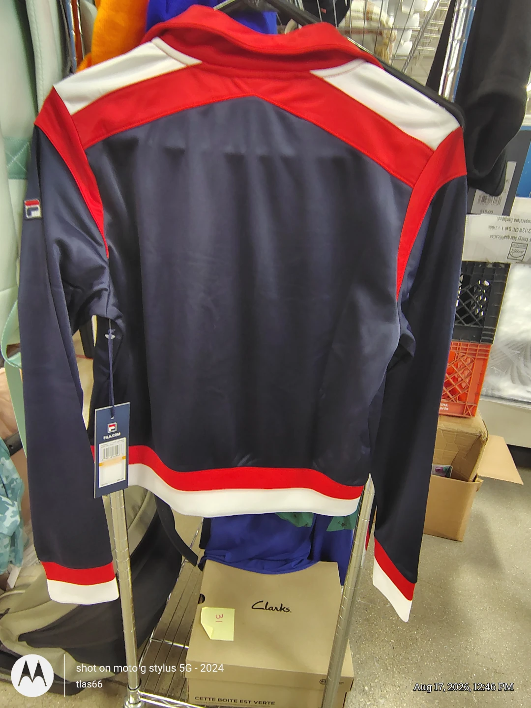Fila Sandy Track Jacket - Navy/Red/White - Size S - photo 3