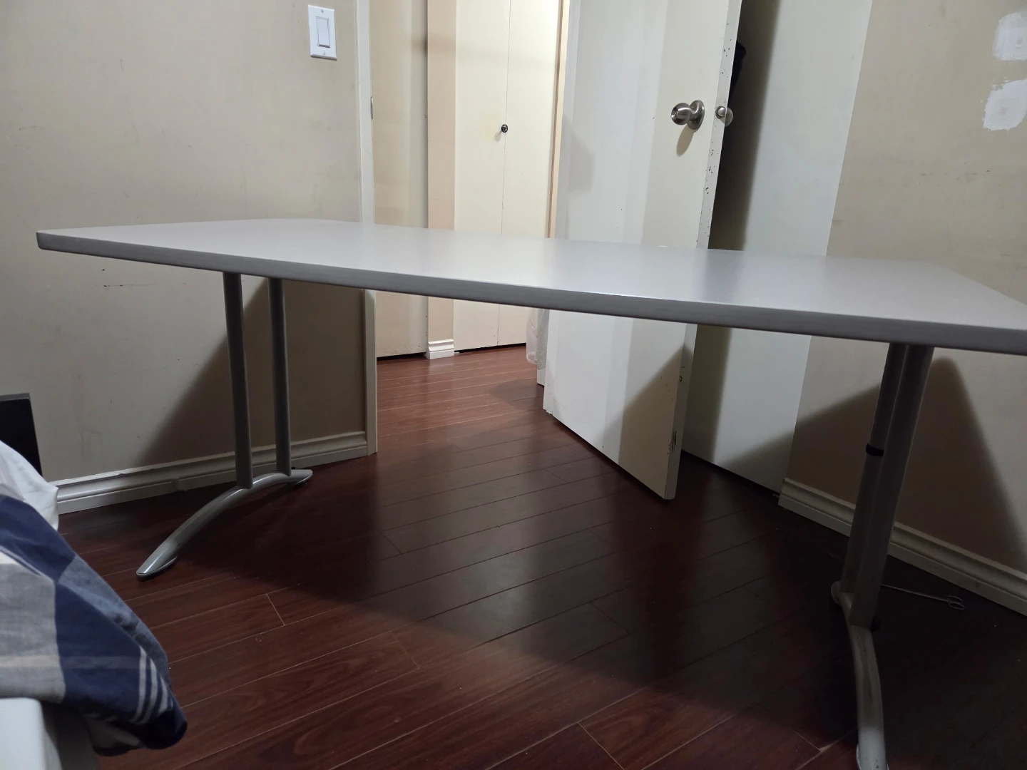 Grey Rectangular Office Desk