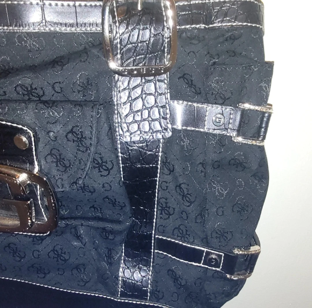 New w/ TagsGuess Black Monogram Tote Bag - photo 4