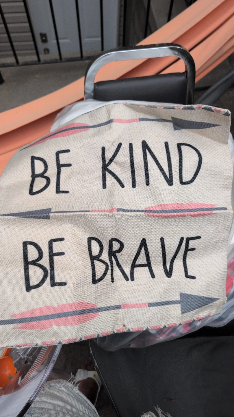 Decorative Pillow Cover "BE KIND BE BRAVE"