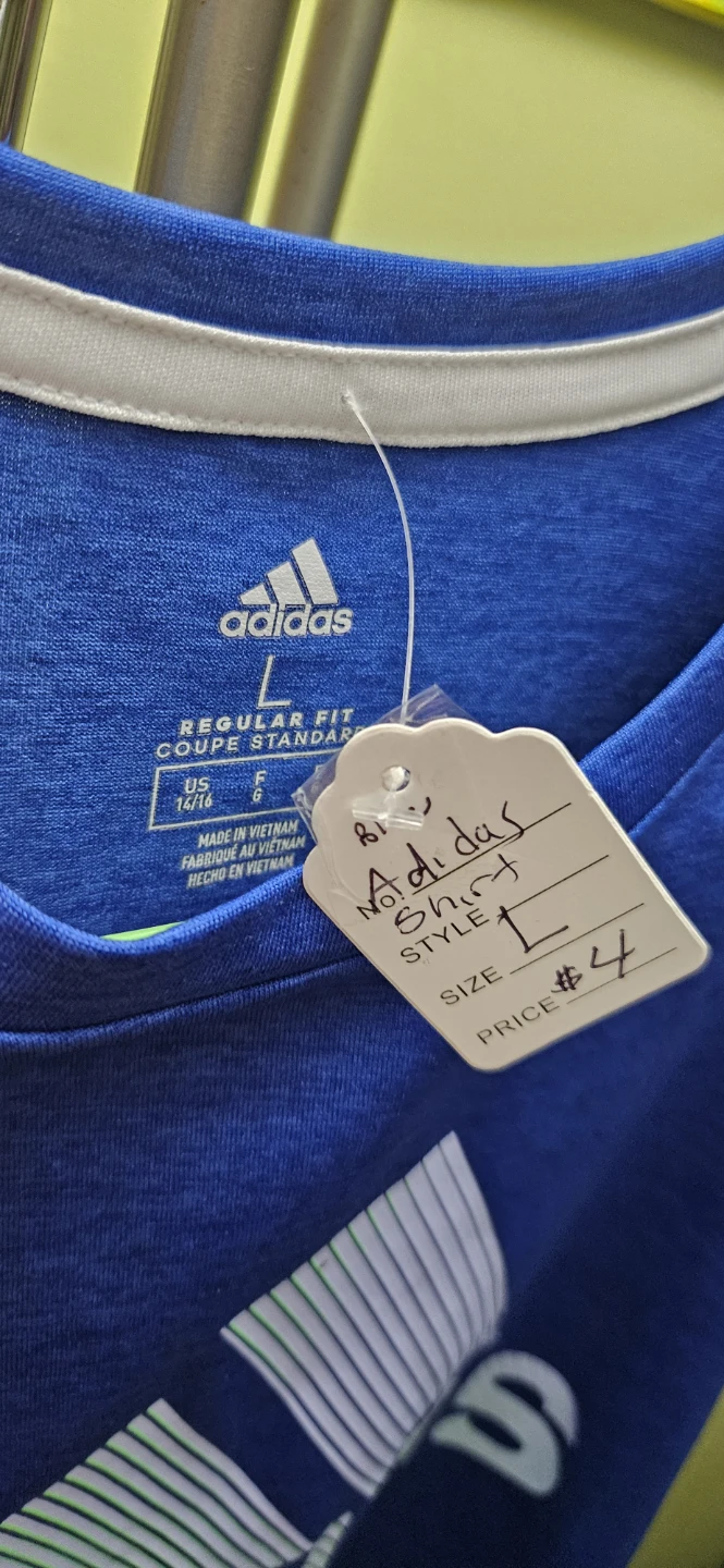 Adidas Blue Graphic T-Shirt Size Large 14/16 - photo 3