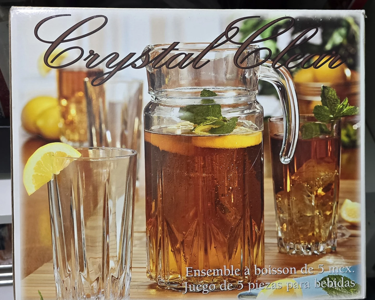 Crystal Clear Drinkware Set Jug & Glasses