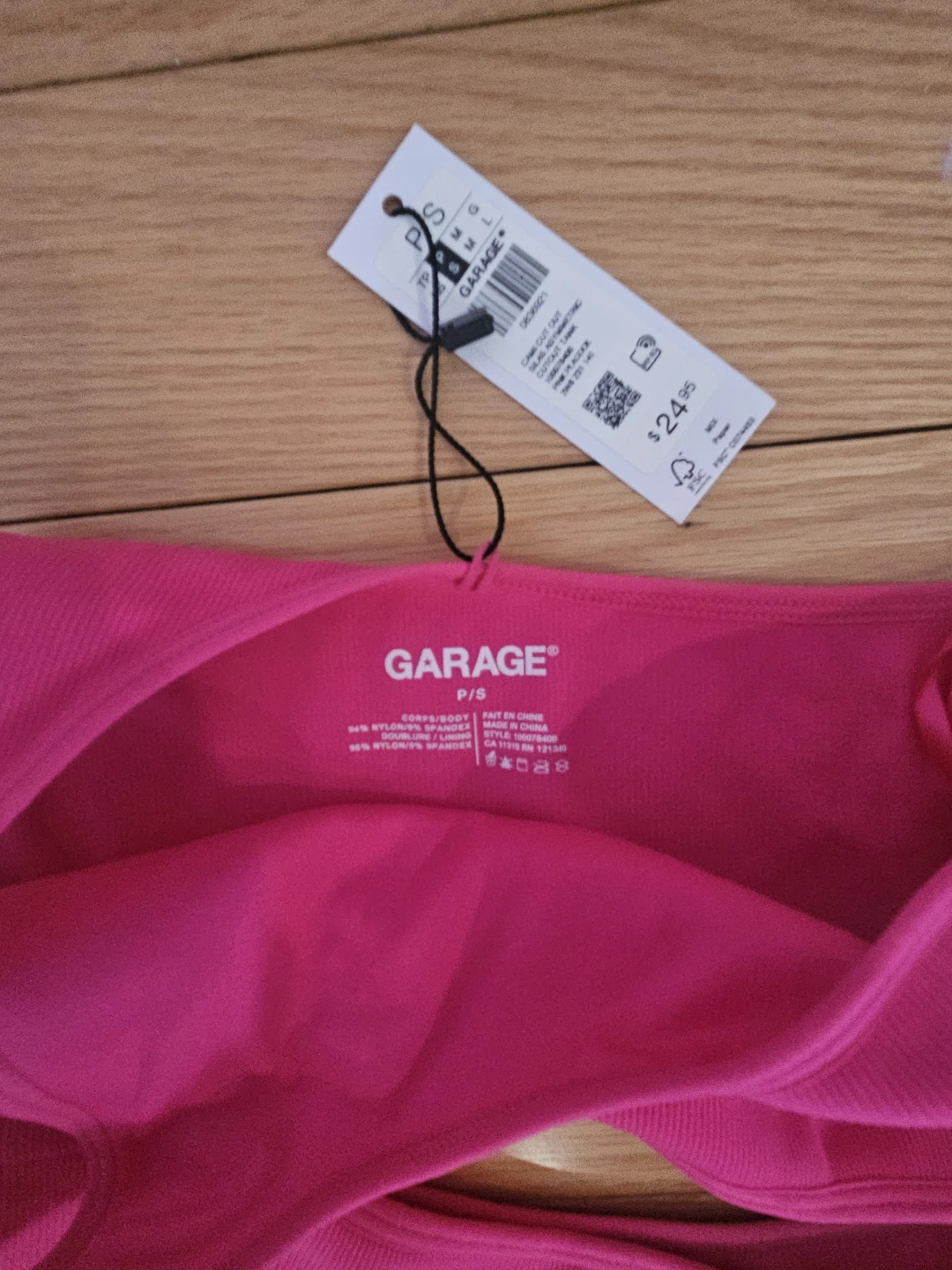 GARAGE Pink Cut-Out One-Shoulder Top - photo 3