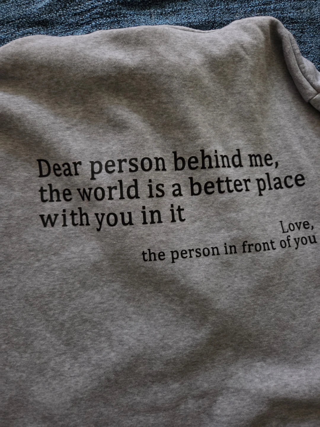 Grey Hoodie with Affirmation Graphics - photo 2