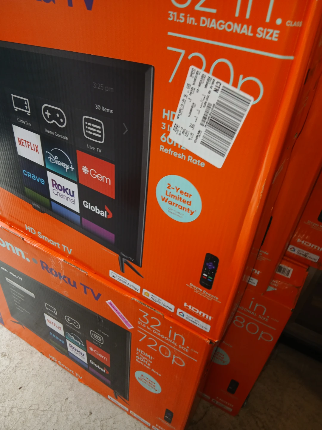 NOT NEGOTIABLE! 32" ONN 720p ROKU SMART TV ON SALE