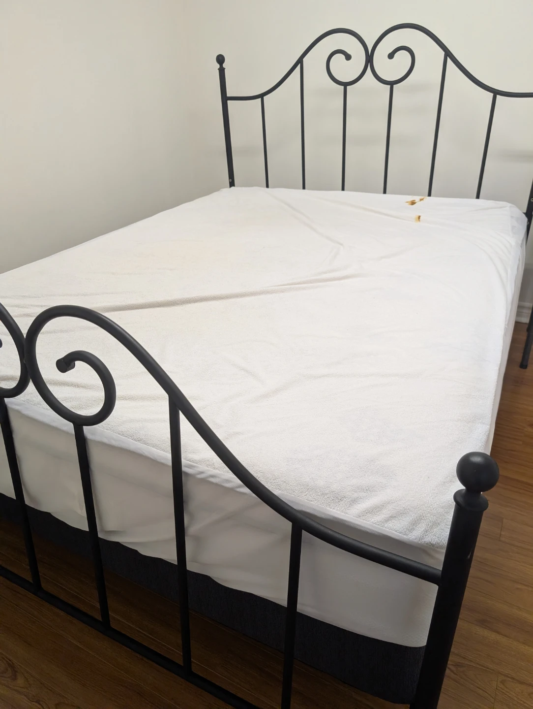 Black Metal Bed Frame and mattress