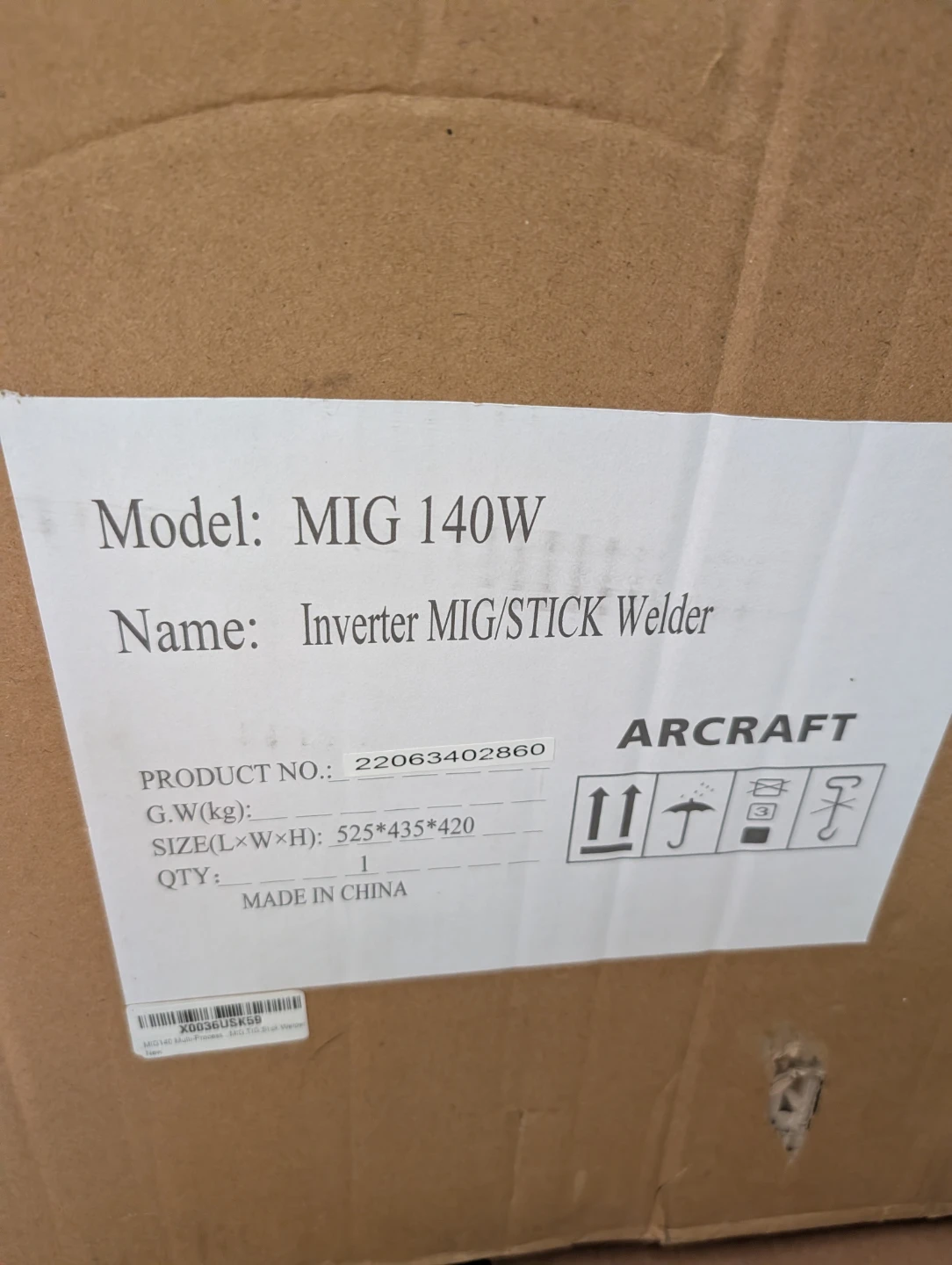 ARcraft mig welder 3 in 1