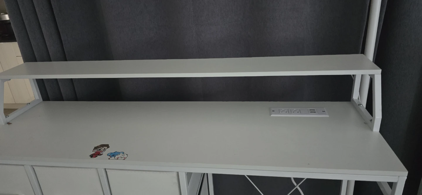 White Desk with Storage Drawers and USB Ports - photo 4
