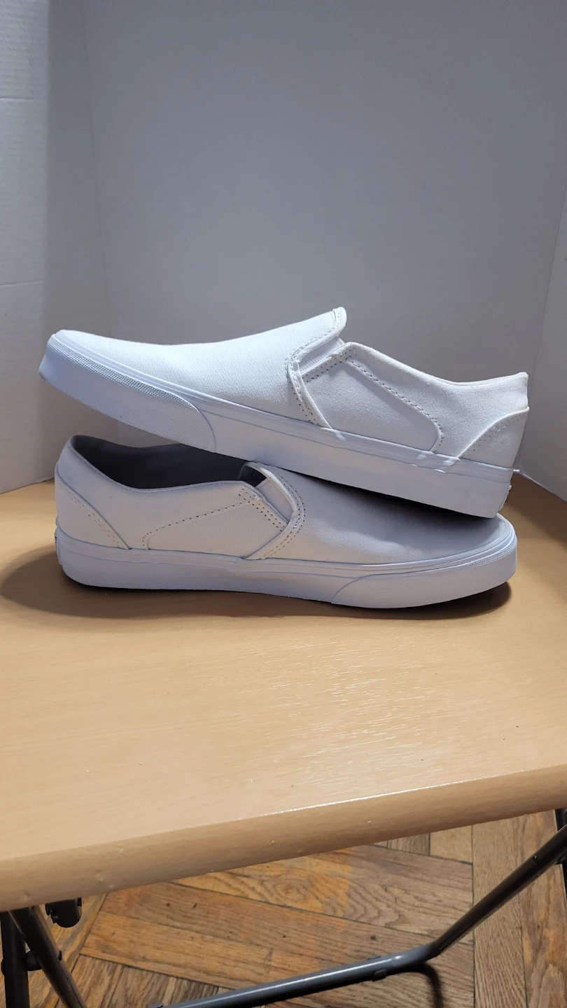 Vans White Slip-On Shoes women size 10