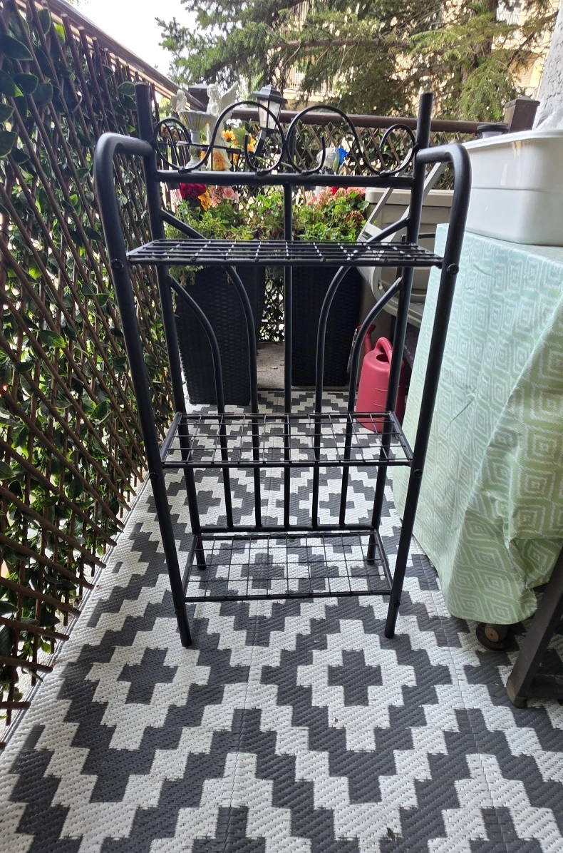 3-Tier Metal Plant Stand & Garden Decor Bundle - 5-Piece Set - photo 3