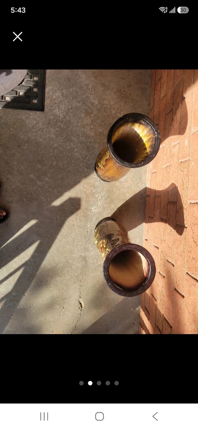 Pair of Elegant Vintage Floor Vases - Stunning Home Decor - photo 3