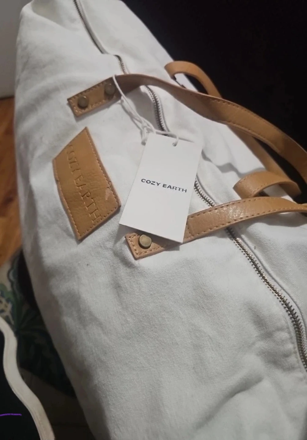 Cozy Earth White Canvas Duffle Bag - photo 2
