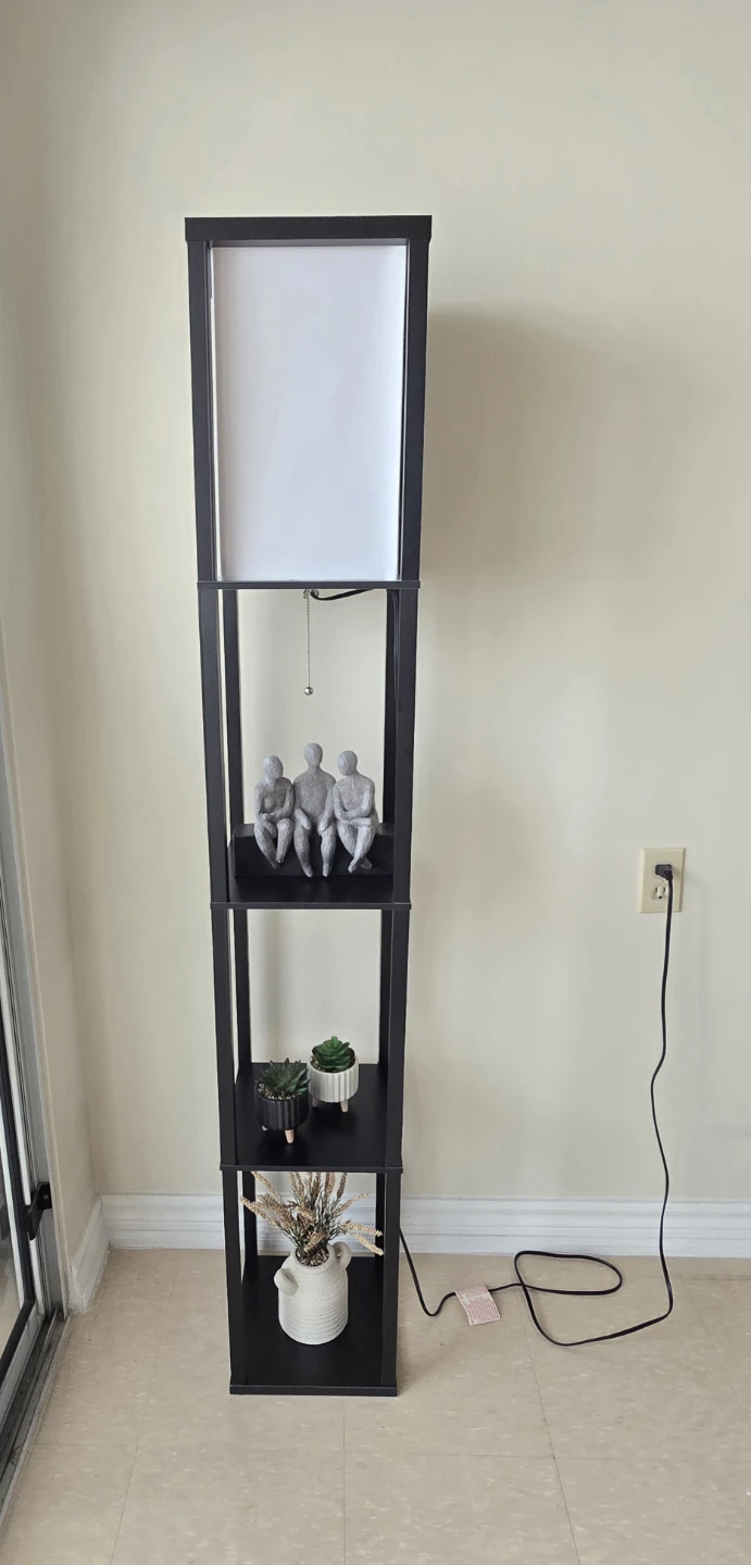 Black Shelf Floor Lamp - photo 2