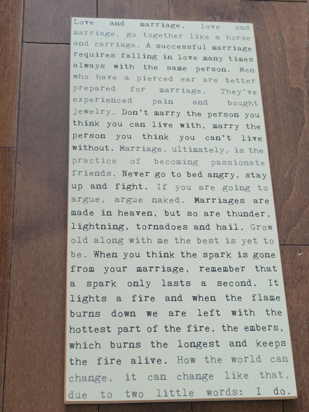 Typewriter Mountain Studios 'Love and Marriage' Wall Art - photo 3