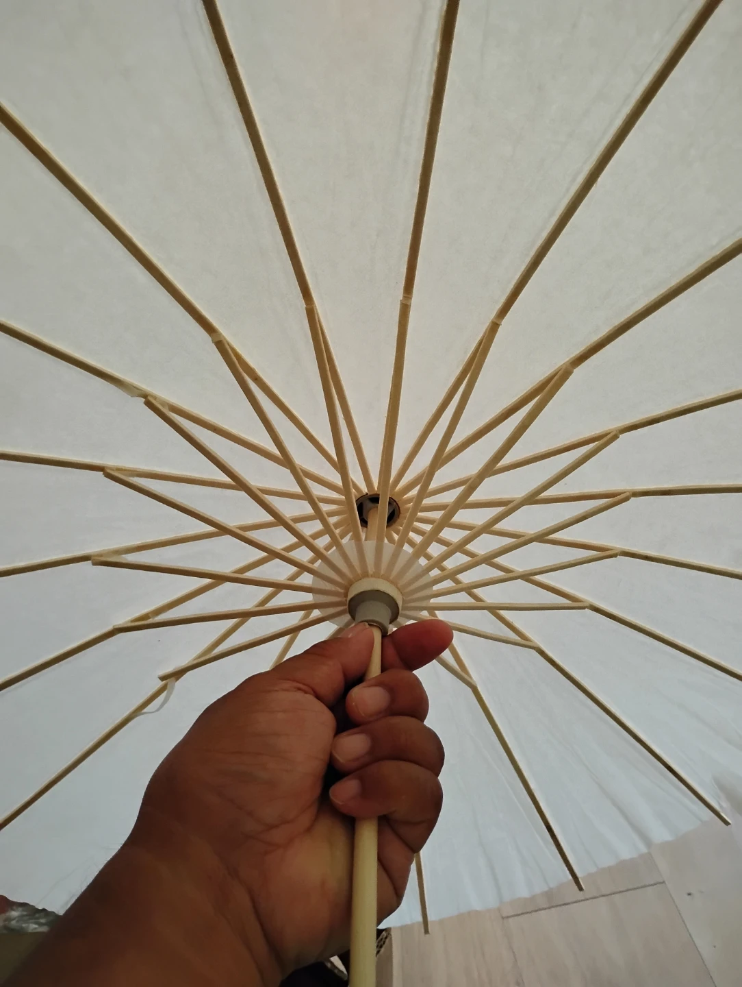 White Paper Parasol Umbrella - photo 4