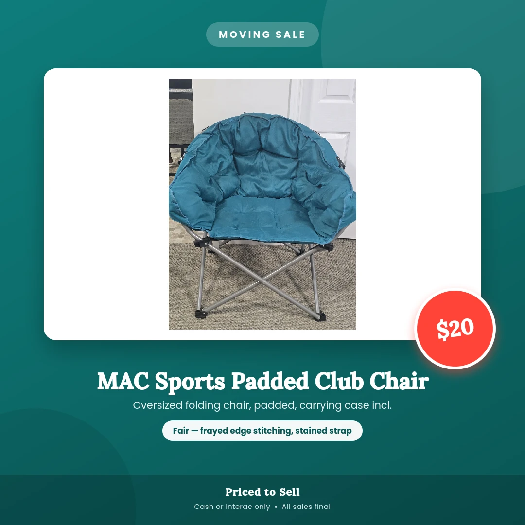 MAC Sports Padded Club Chair