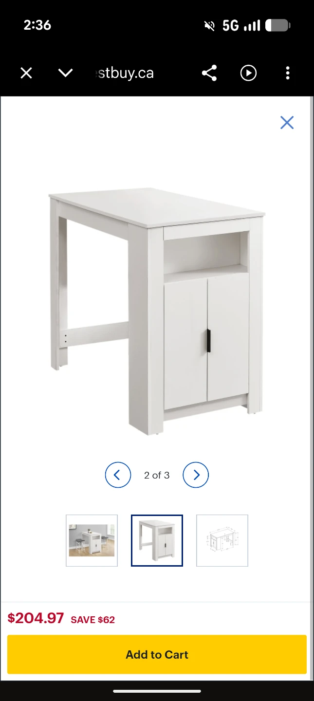 Monarch Specialties Dining Table - White - photo 4