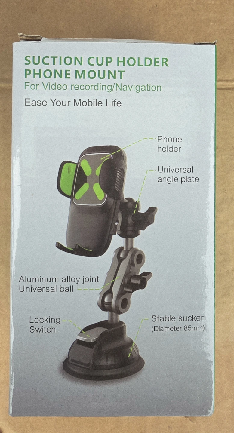 Suction Cup Phone Mount for Windshield/Sunroof