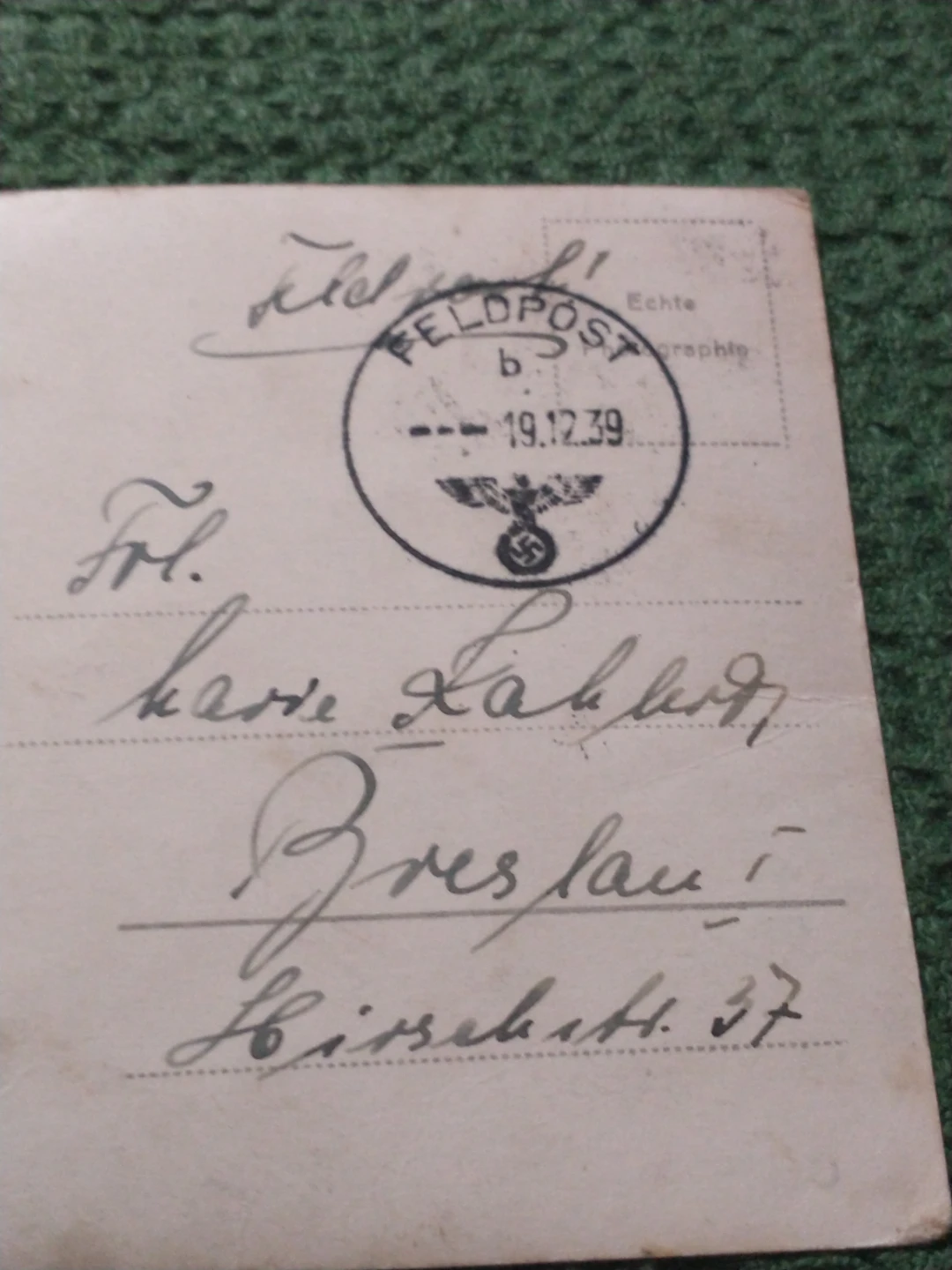 1939 WWII Nazi MilitaryPost Saarbrücken Hotel Excelsior Postcard - photo 4