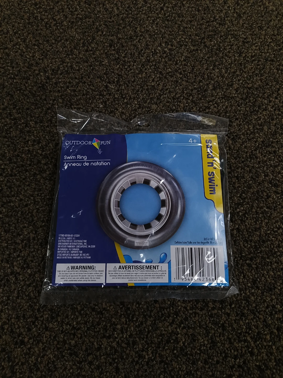 Inflatable Swim Ring – Car Tire Design