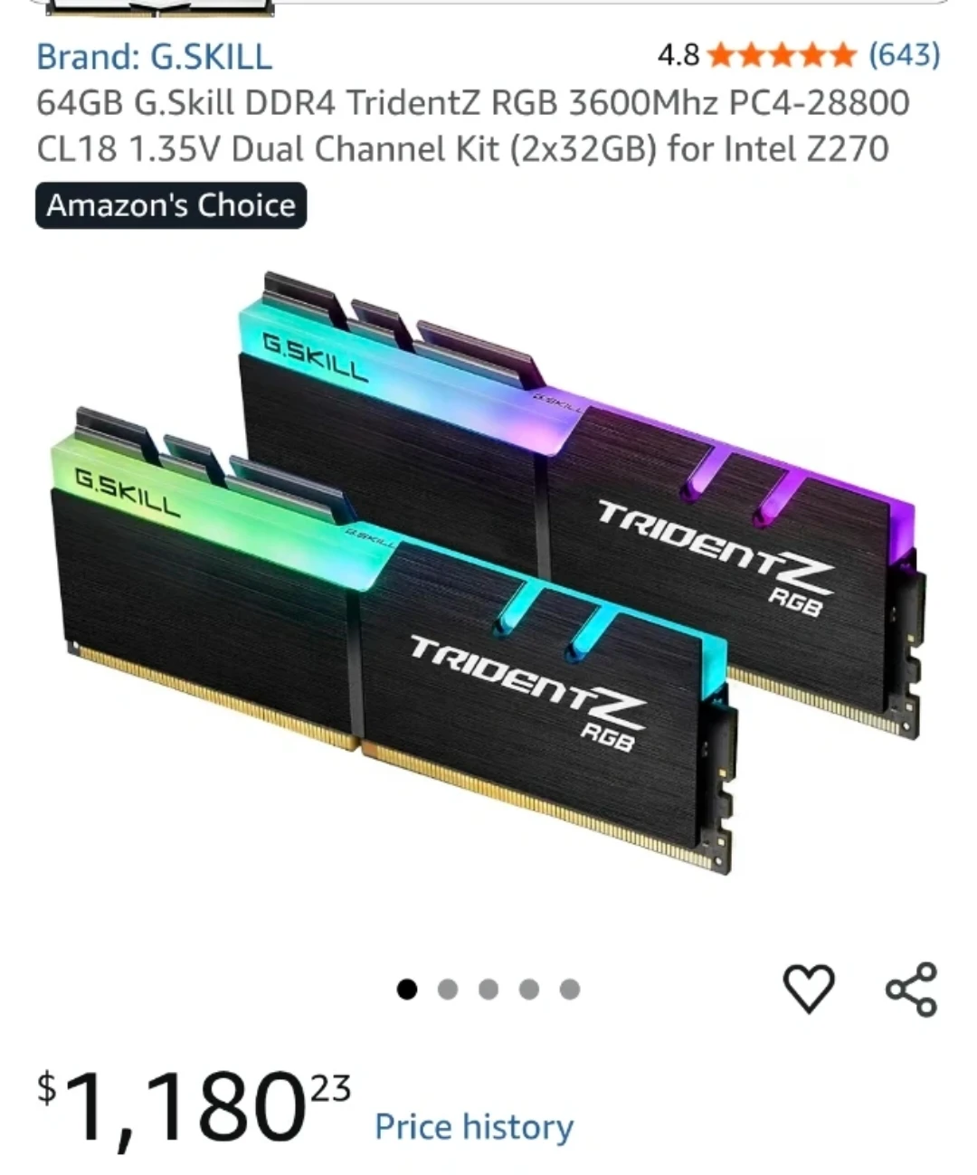 G.Skill Trident Z RGB DDR4 RAM - photo 2