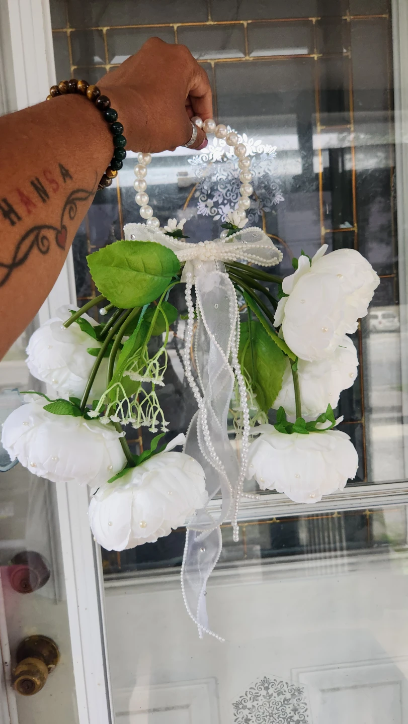White Peony Handmade Floral wedding bridal bouquet - photo 4