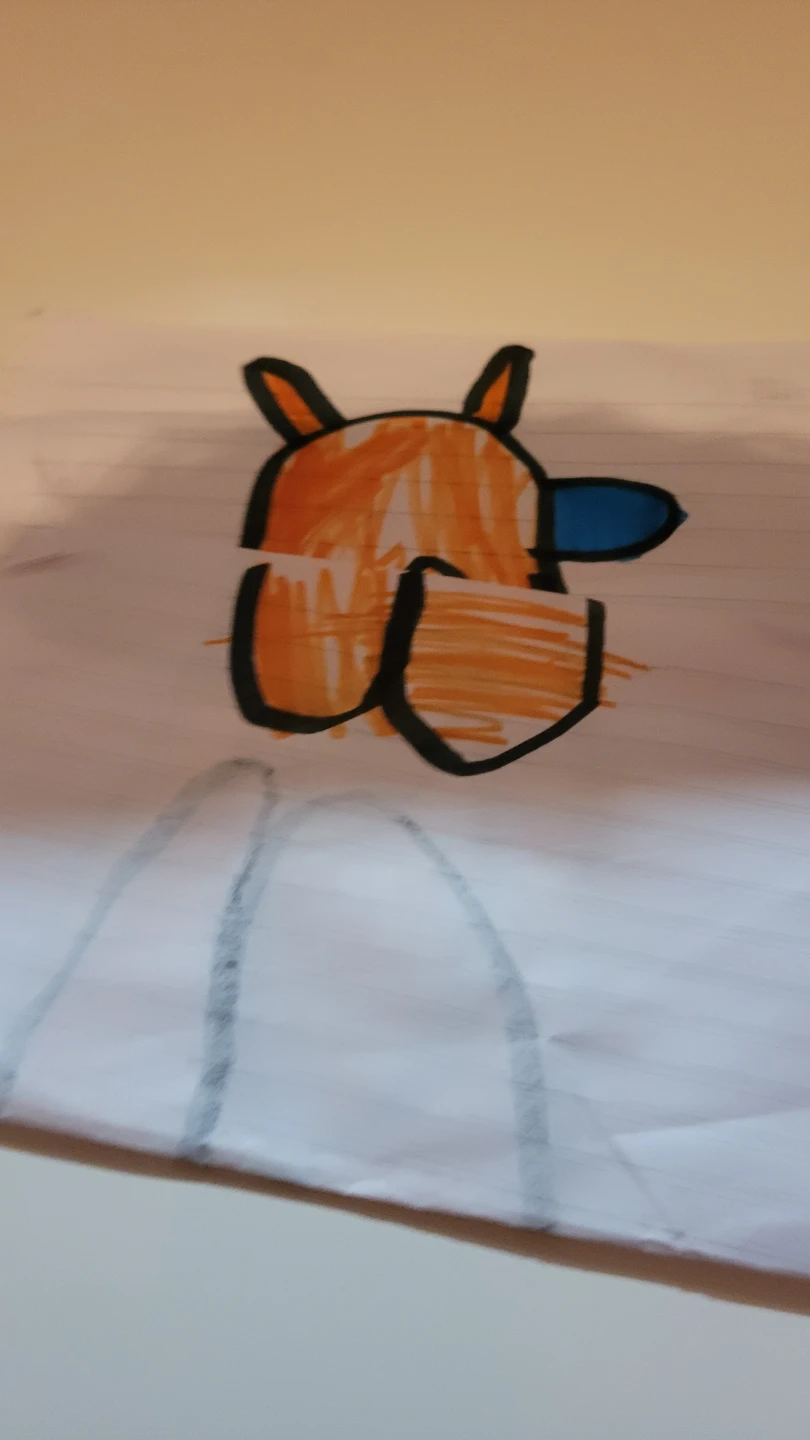 Orange character drawing