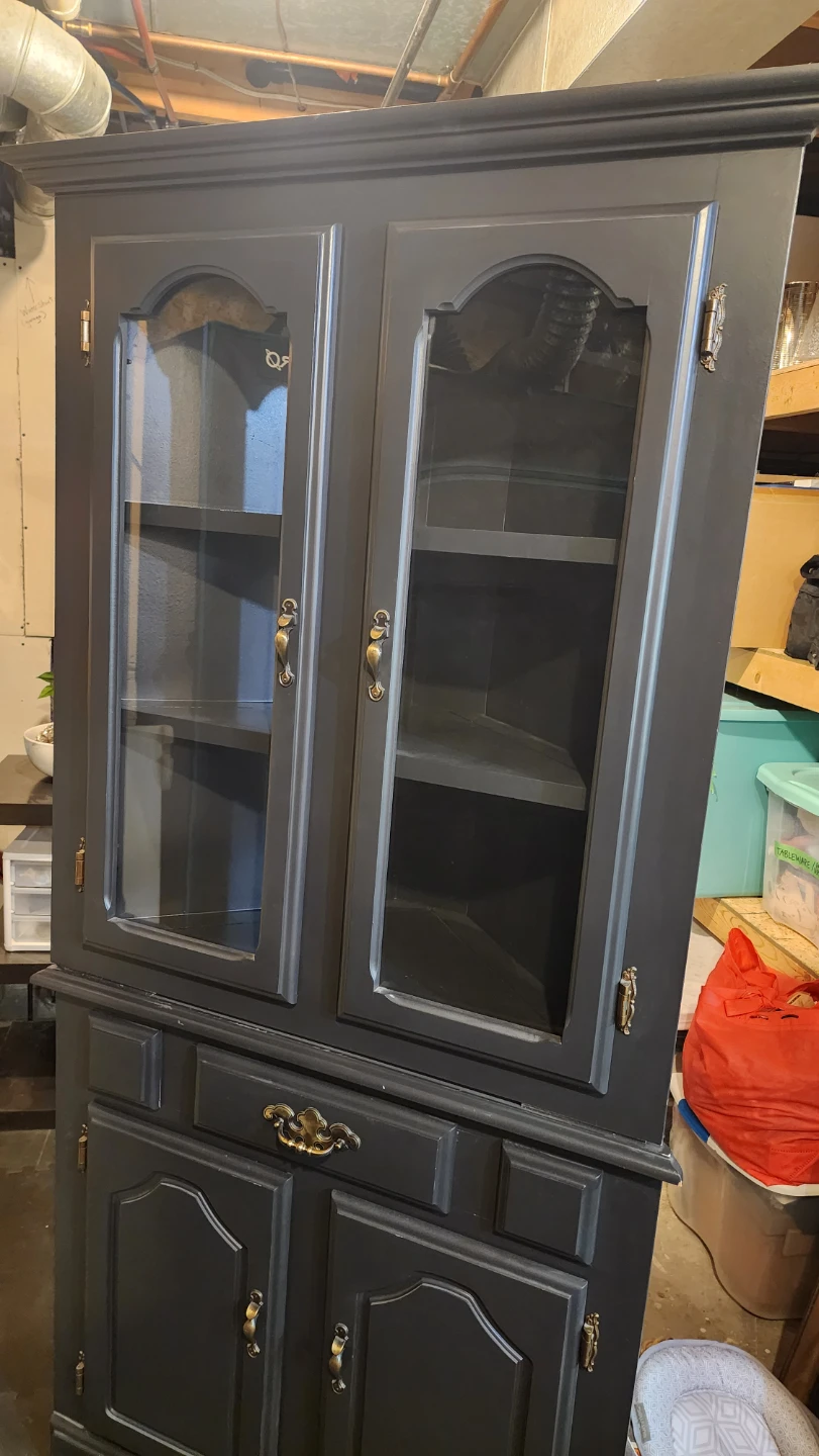 Vintage Solid Wood Corner Hutch - photo 2