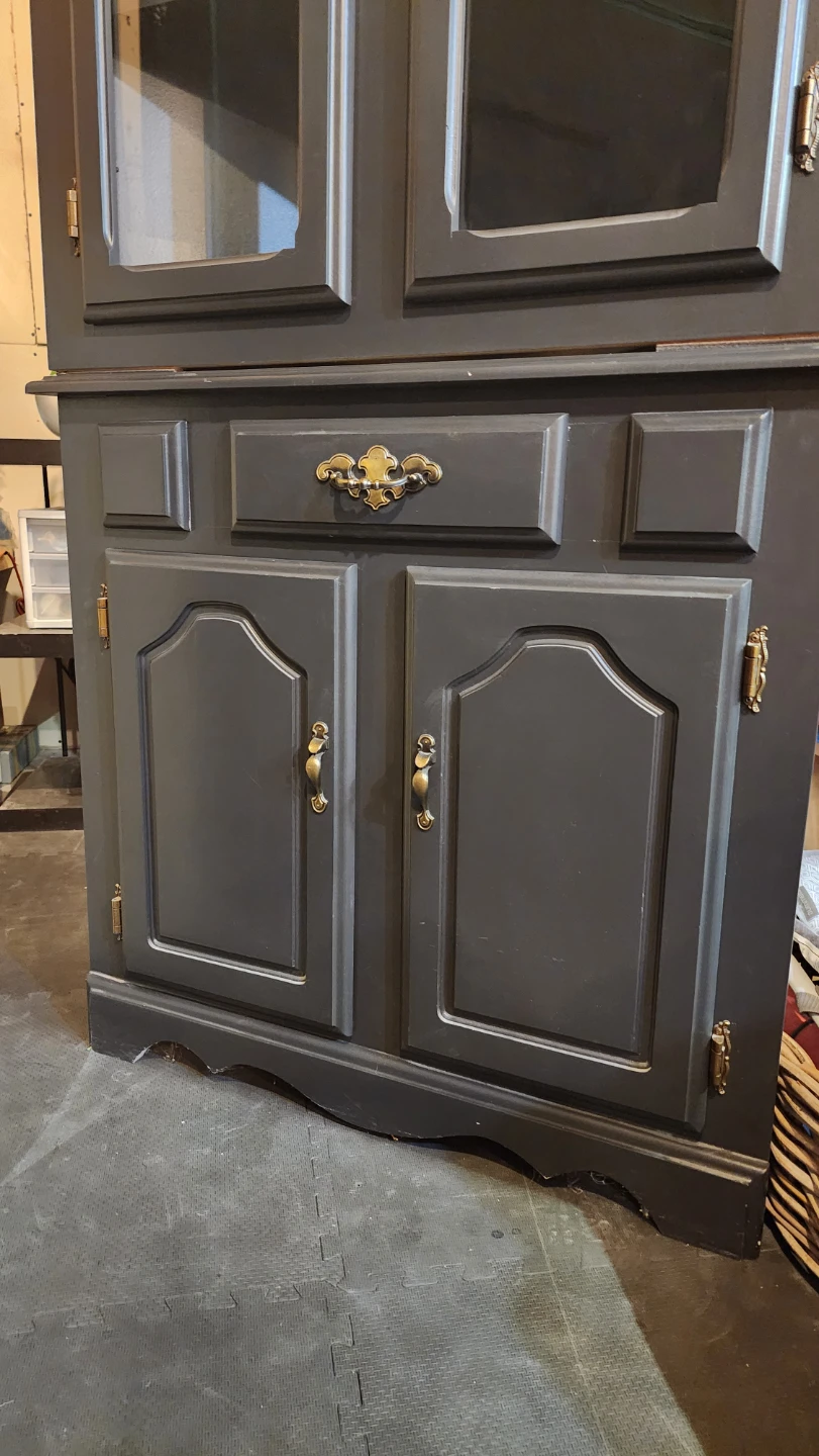 Vintage Solid Wood Corner Hutch - photo 3
