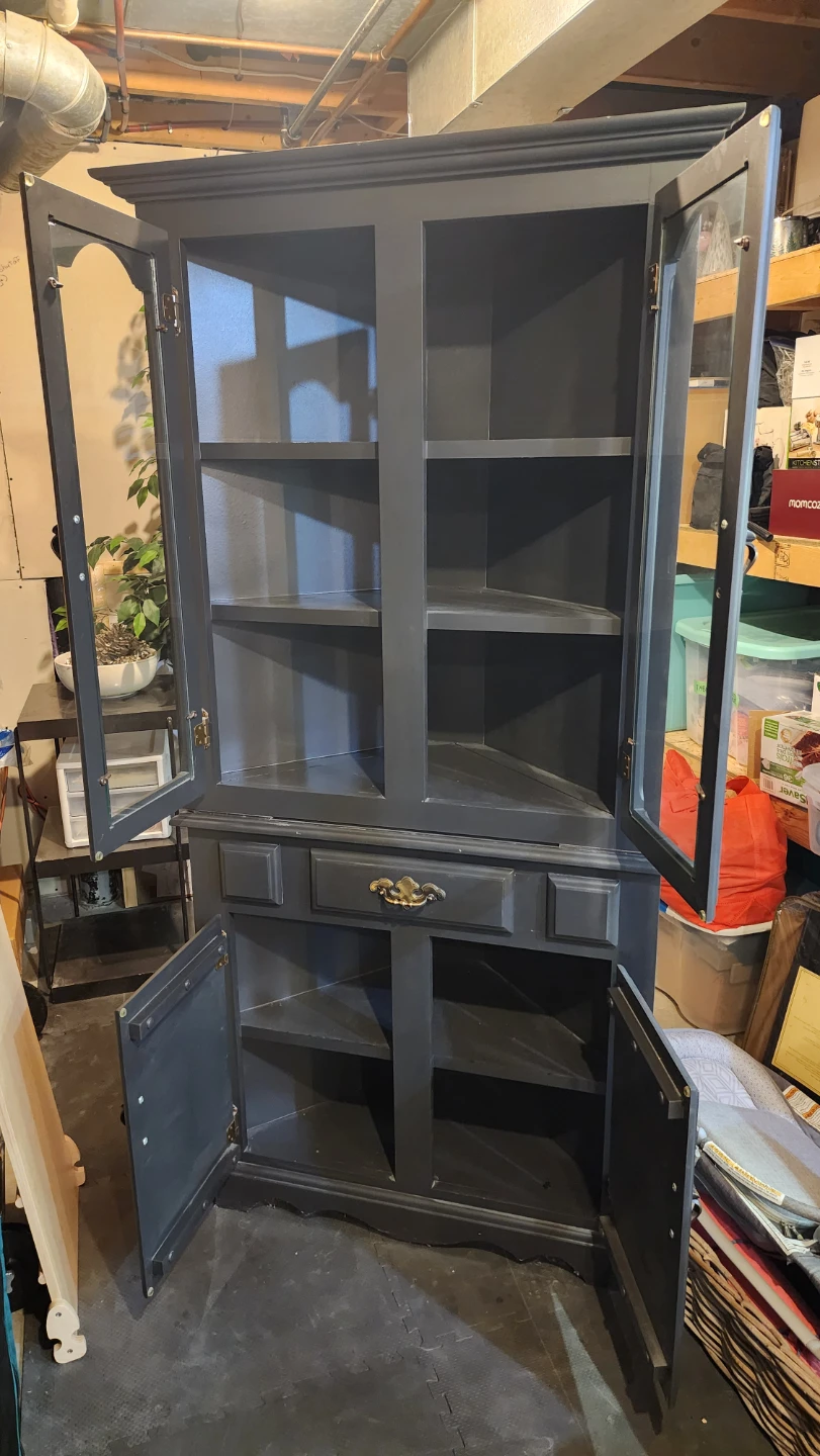 Vintage Solid Wood Corner Hutch - photo 4