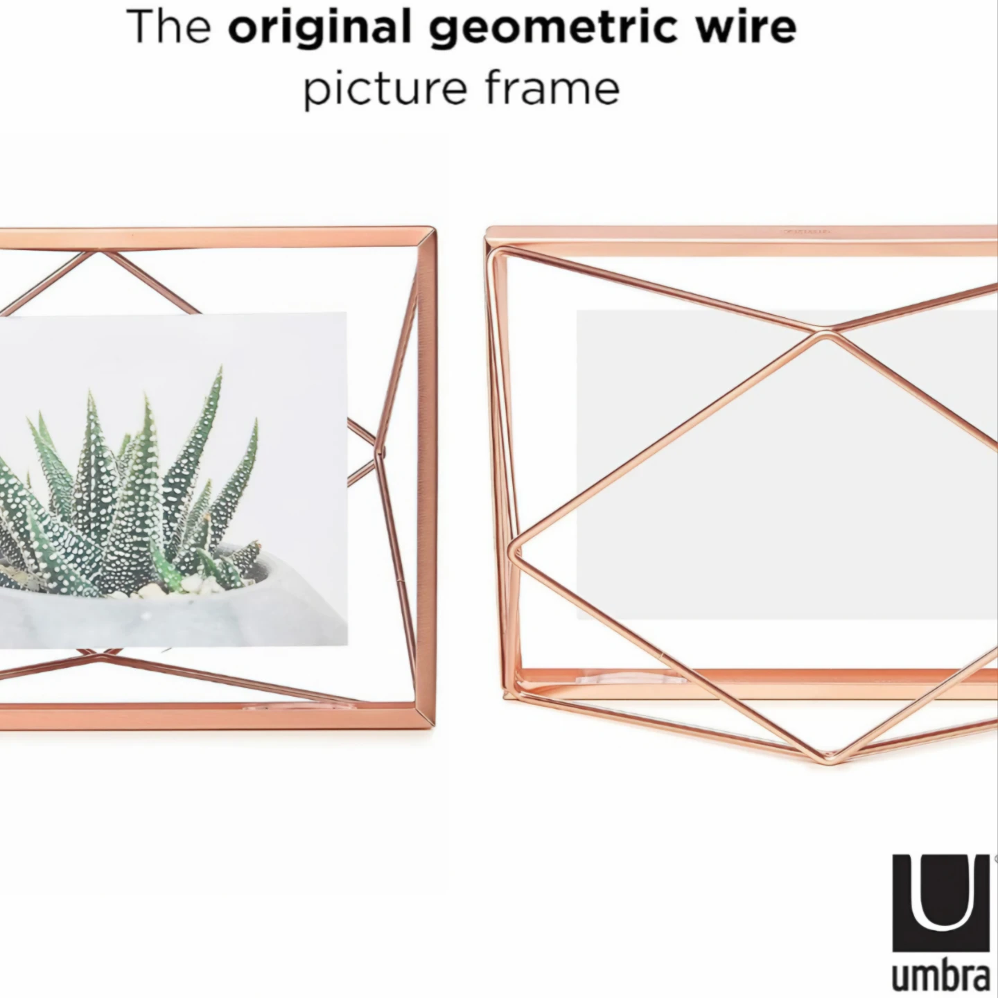 "Umbra" Copper PLATED Geometric Floating Frame - photo 4