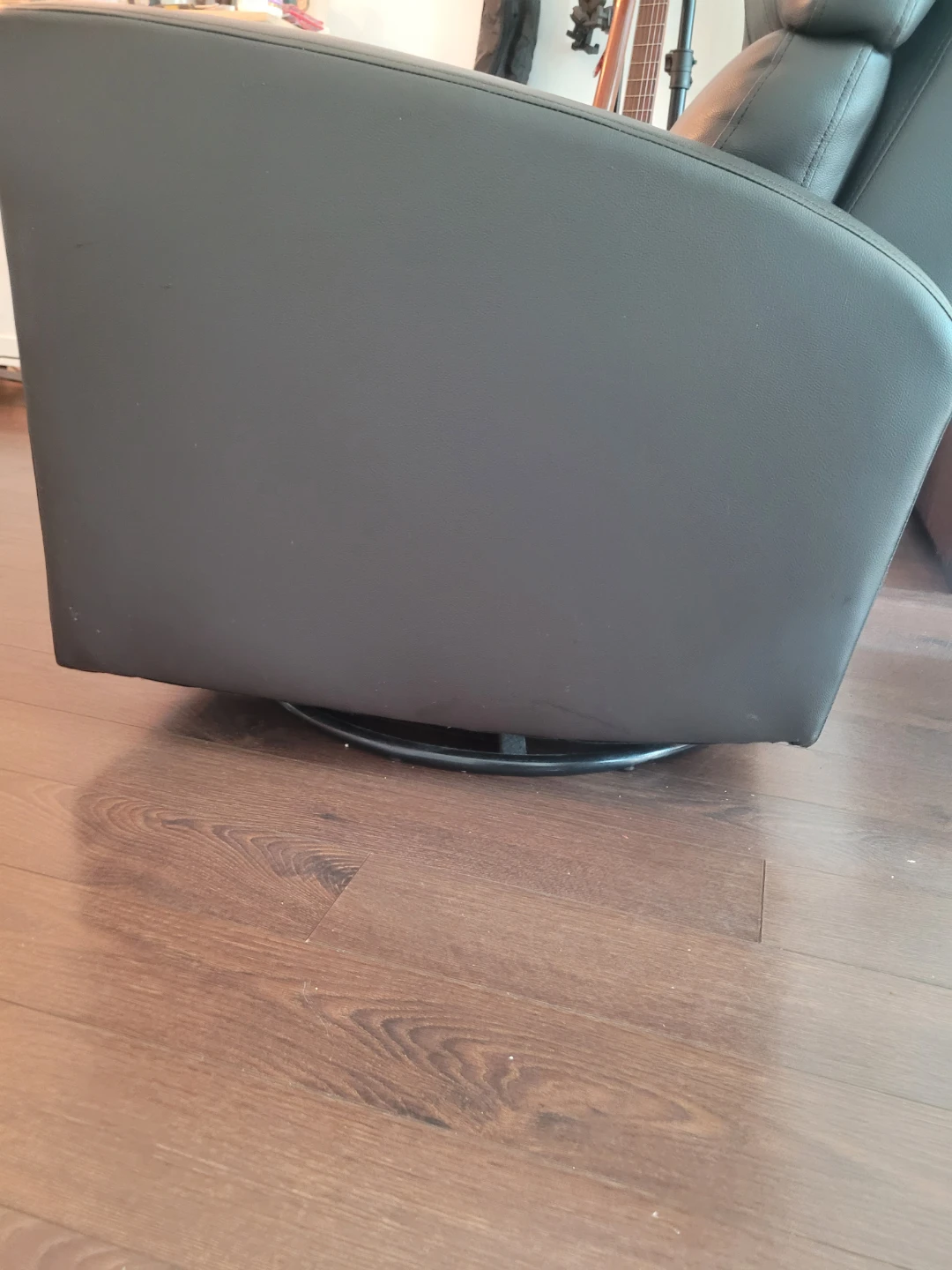 Brown Faux Leather Recliner Chair - photo 3