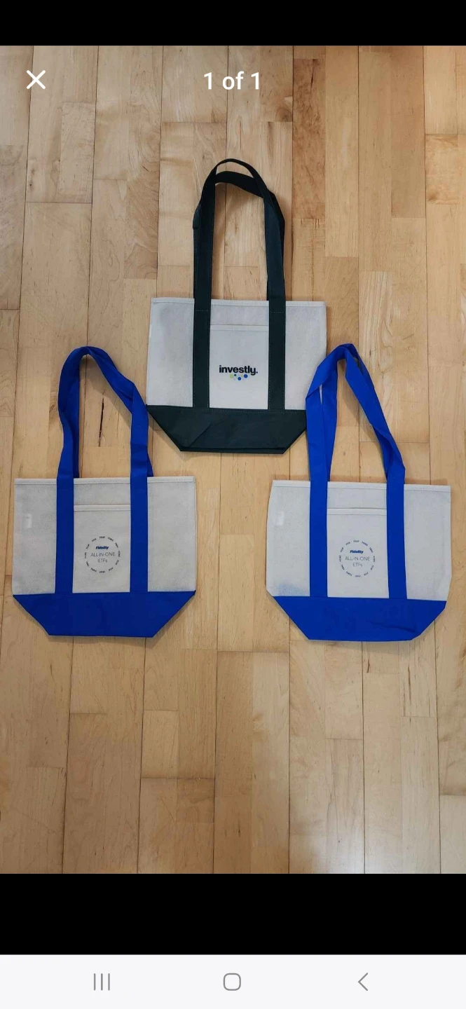 Trader Joe's Style Dark Green/ Blue Recycle, Tote Bags