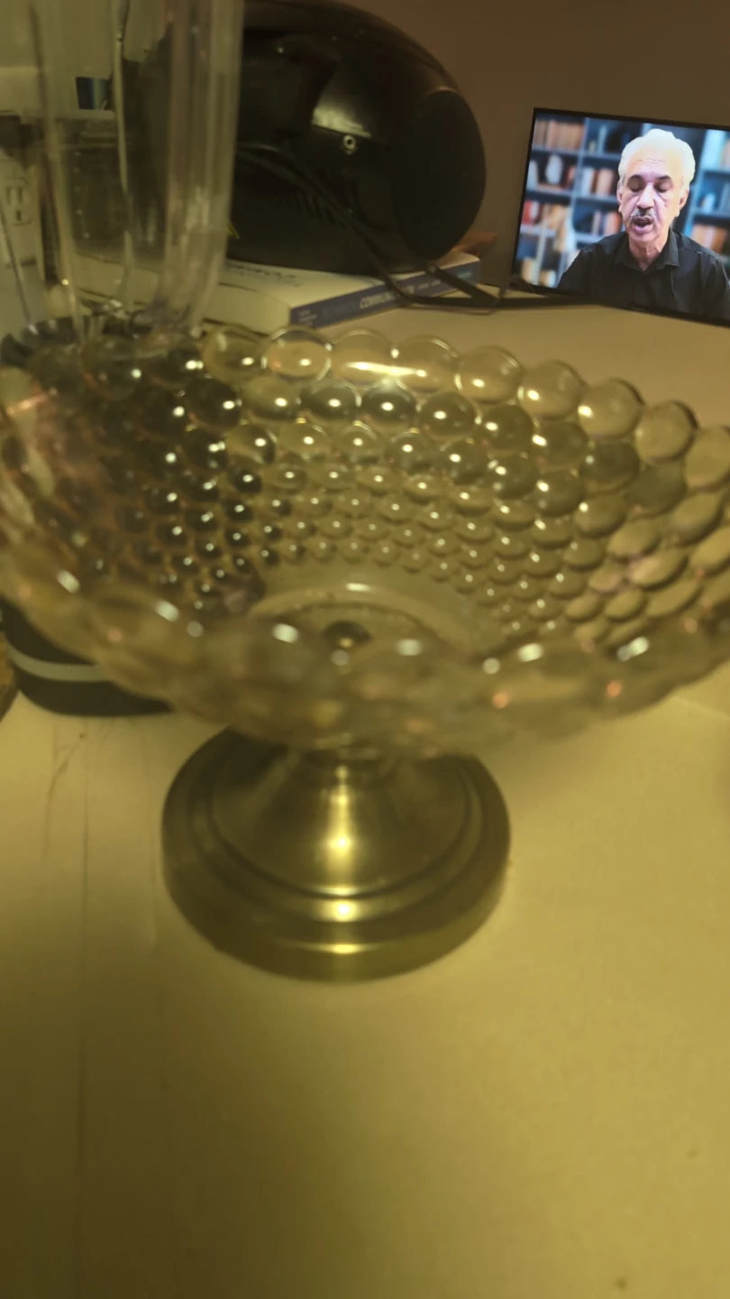 Glass Pedestal Fruit Bowl - photo 2