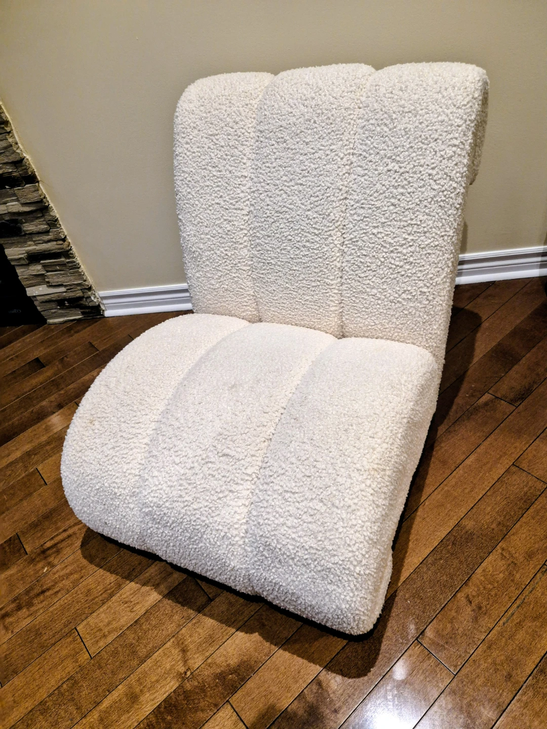 Cream Sherpa Accent Chair - photo 3